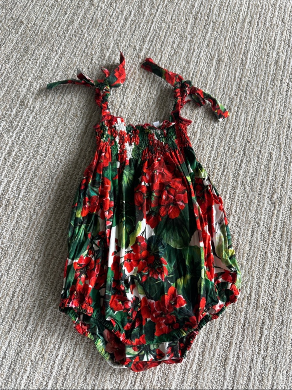 Dolce & Gabbana floral Bubble Romper 12-18 months
